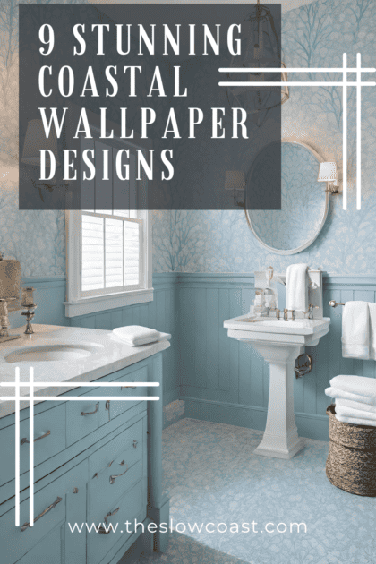 Coastal bathroom wallpaper designs